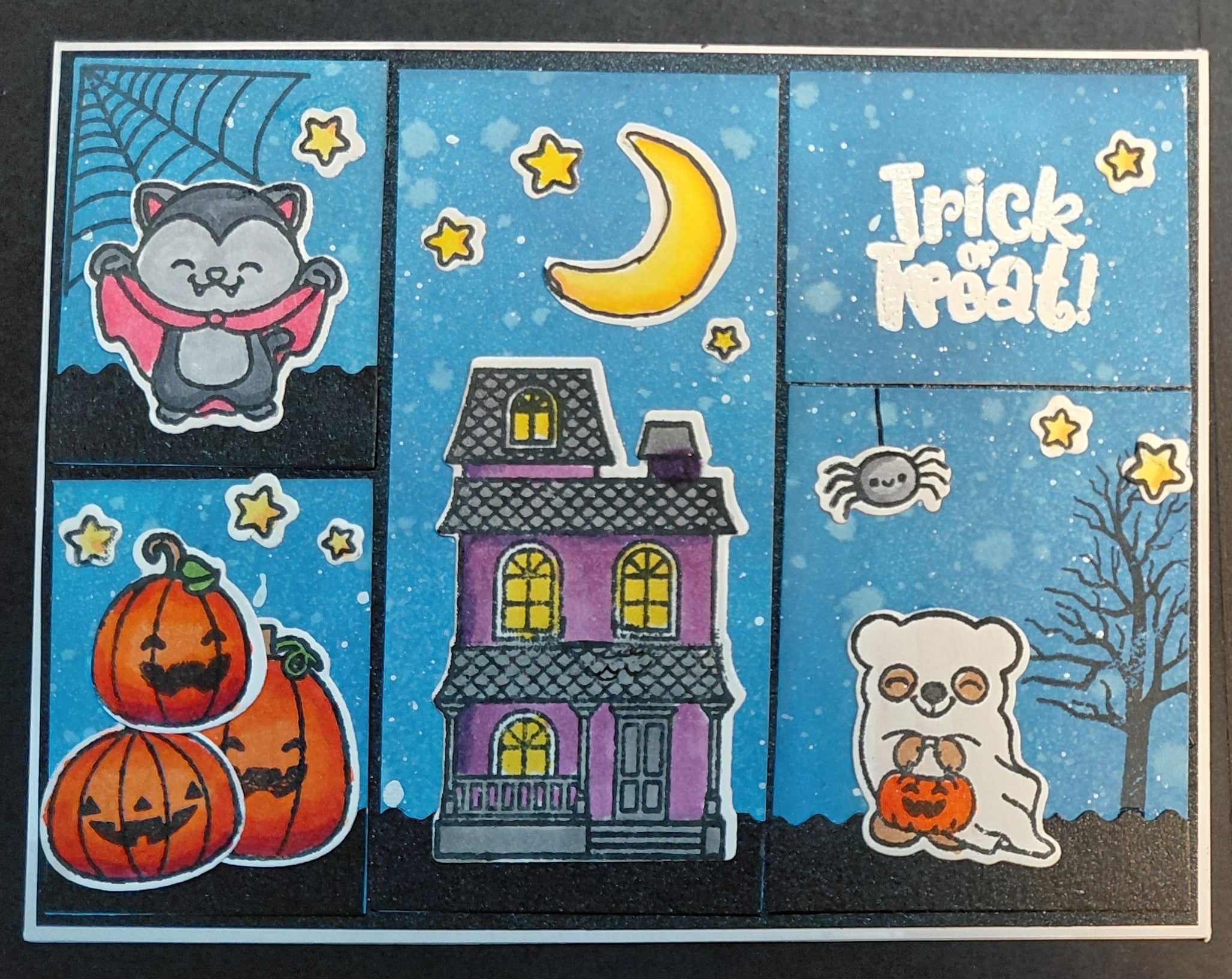 Halloween Grid Blue